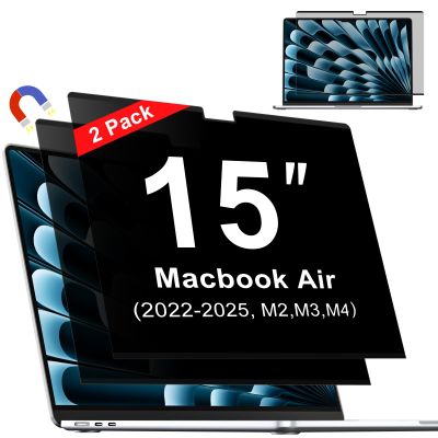 ZOEGAA Magnetic Privacy Screen for Macbook Air 15 Inch (2023-2025, M2, M3, M4, Pro, Max), Removable Laptop Privacy Screen Protector, Anti Blue Light Glare Filter for Mac Air 15.3" Laptop Computer