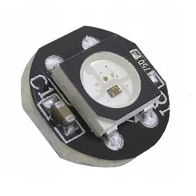 100~1000pcs WS2812B WS2812 LED Chip PCB Heatsink DC 5V 5050 RGB WS2811 IC Built-in(100pcs,Black)
