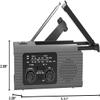 NOAA Emergency Weather Radio, 4000mAh Weather Alert Radio Solar Charging, Hand Crank & USB Charged, AM/FM with LED Flashlight, Reading Lamp, SOS Alarm, Headphone Jack for Outdoor Indoor view 2