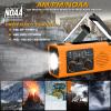 NOAA Emergency Weather Radio, 4000mAh Weather Alert Radio Solar Charging, Hand Crank & USB Charged, AM/FM with LED Flashlight, Reading Lamp, SOS Alarm, Headphone Jack for Outdoor Indoor view 3