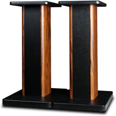 27.5 inch(70cm) Wood Grain Speaker, Wood Speaker Stands, Stands for Optional Sand Filling Tuning - Pair, Music Studio Sound Stand Sand-Filled for Vibration Damping,Picture 2,A50cm