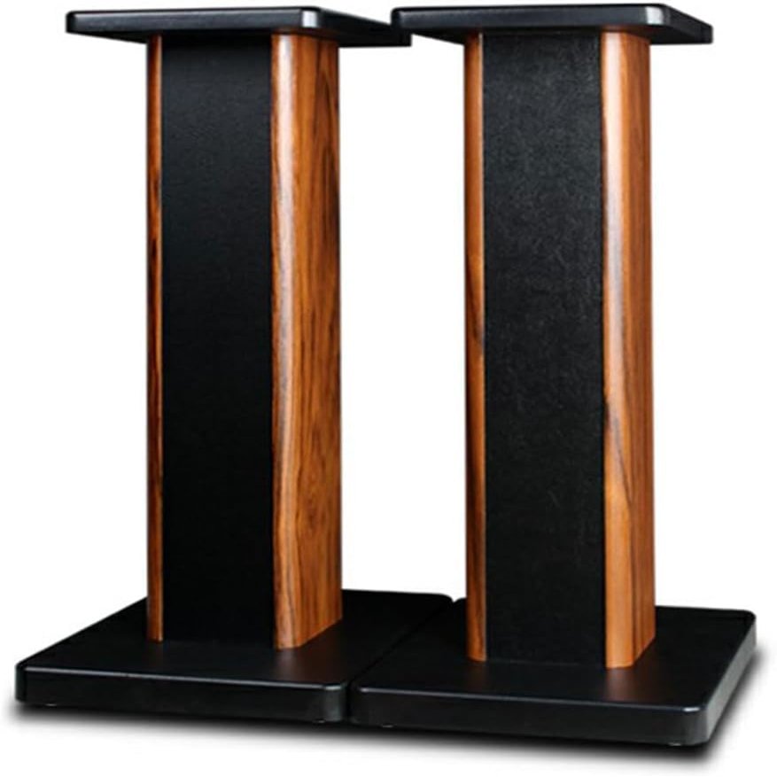 27.5 inch(70cm) Wood Grain Speaker, Wood Speaker Stands, Stands for Optional Sand Filling Tuning - Pair, Music Studio Sound Stand Sand-Filled for Vibration Damping,Picture 2,A50cm