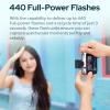 Godox iM20 Mini On-Camera Flash, 5 Power Levels, 3s Recycle Time, 440 Full Power Flashes, Black, Compatible with Canon, Nikon, Sony Cameras view 3