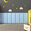 3D Kids Anti-Collision Wall Stickers, Thicken Tatami Nursery Wall Stickers, Peel and Stick Headboard, Upholstered Wall Panels for Bedroom Dojo Play Room,Sky Blue,30x60cm 4 PCs view 2