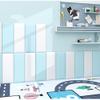 3D Kids Anti-Collision Wall Stickers, Thicken Tatami Nursery Wall Stickers, Peel and Stick Headboard, Upholstered Wall Panels for Bedroom Dojo Play Room,Sky Blue,30x60cm 4 PCs view 4