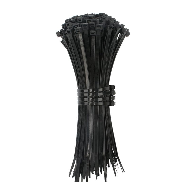 AXPTI 100 PCS Self-Locking Plastic Nylon Tie Black 5X300 Cable Tie Fastening Ring 3X200 Cable Tie Zip Wraps Strap Nylon Cable Tie Set(4x200mm)