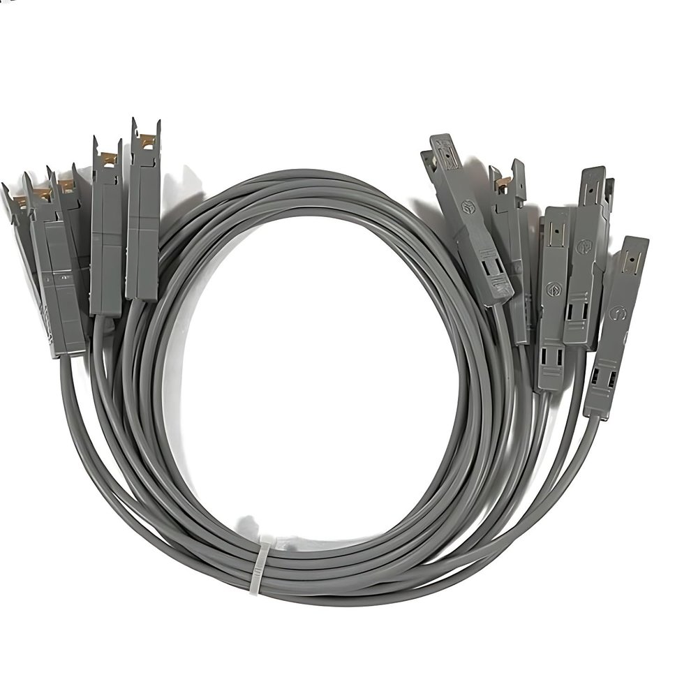 5Pcs 110 Test Head to 110 Cable, 0.5m Voice Test Cord for 110 Phone Line Telecom Wire Alligator Clip