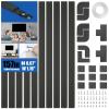 Delamu 157in Cord Hider, Cord Cover Wall Cable Management, Paintable Wire Cover for Cords, Cable Hider Raceway Kit, Cable Cover Concealer, Wire Hiders for TV on Wall, 10 X L15.7 W1.18 H0.6in, Black view 1