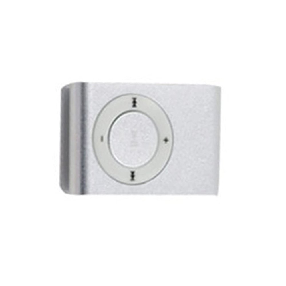 Mini Portable USB MP3 Player Mini Clip MP3 Waterproof Sport Compact Metal Mp3 Music Player with TF Card Slot (Silver)