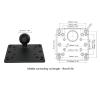 Fish Finder Ball Mount 1.5 Double Ball Mount with Anti Theft Knob C Size Ball Adapter for Tablets Cell Phones Fishfinders view 2