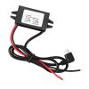 12V to 5V Micro USB Voltage Converter, Step-Down Regulator for Car, 3A Output, IP67 Waterproof, 15W Power, 50cm Cable view 1
