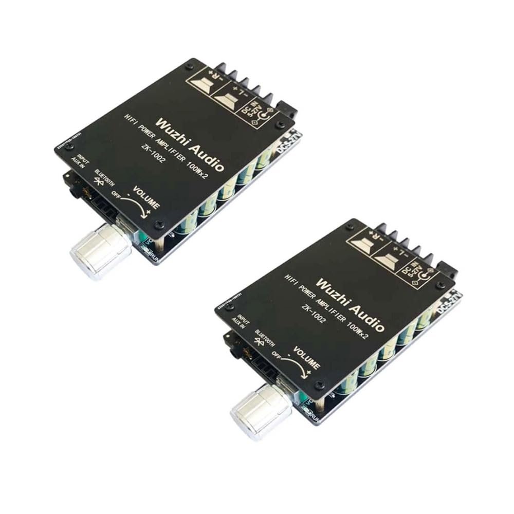 2pcs ZK-1002 100WX2 200W 5.0 Board 100W + 100W Dual Channel Amp Board