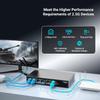 6 Ports 10Gb Unmanaged Ethernet Switch with 4*2.5G Base-T Ports, 2*10G RJ45 Ports. 60Gbps Switching Capacity, GiGaPlus 10Gbps Network Switch for 2.5G/10Gbps NAS/PC, WiFi6 Router, Wireless AP view 3