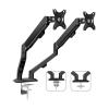 Adjustable Monitor Arm Dual Monitor Mount for Most 17-30" Screens, Each Arm Holds Max 19.8lbs, Dual Monitor Desk Mount Arm with Height-Adjustable/Tilt/Swivel/Rotate Monitor Arm Mount(Black) view 1