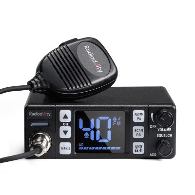 Radioddity CB-606 CB Radio, 40 Channel Mobile CB Radio with AM/FM/PA Modes, 2.2 LCD Screen, Instant Channel 9/19, VOX, Roger Beep, TOT, ASQ/SQ, for Off-Road Adventure