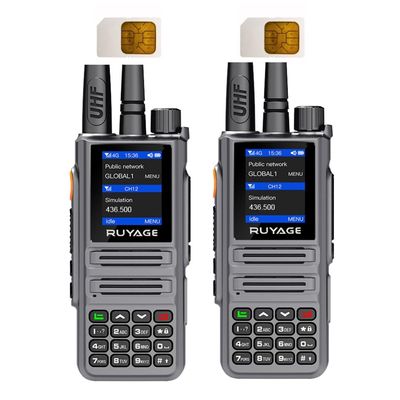 Ruyage X30 Nationwide Lifetime Free 4G+UHF Walkie Talkies | Global Unlimited Range Dual Mode 2 Way Radios, Relay Function, 4000mAh, for Job Site with SIM Cards(2 Pack