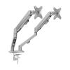 Adjustable Monitor Arm Dual Monitor Mount for Most 17-30" Screens, Each Arm Holds Max 19.8lbs, Dual Monitor Desk Mount Arm with Height-Adjustable/Tilt/Swivel/Rotate Monitor Arm Mount(Gris) view 1
