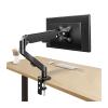 Adjustable Monitor Arm Single Monitor Mount, Fully Adjustable Monitor Arm with Gas Spring, Single Monitor Desk Mount for 17-30 inch Screens, Holds 19.8lbs, VESA 75/100 mm Monitor Arm Mount