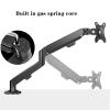 Adjustable Monitor Arm Single Monitor Mount, Fully Adjustable Monitor Arm with Gas Spring, Single Monitor Desk Mount for 17-30 inch Screens, Holds 19.8lbs, VESA 75/100 mm Monitor Arm Mount view 3