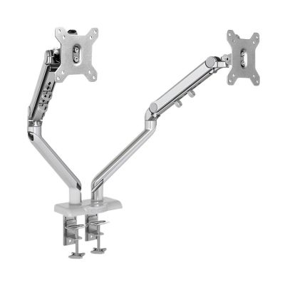 Adjustable Monitor Arm Dual Monitor Mount for 17"-32" Screens, Mechanical Spring Monitor Desk Mount, Fully Adjust Dual Monitor Arm with C-clamp, Holds up to 19.8lbs per Arm Monitor Arm Mount