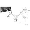 Adjustable Monitor Arm Dual Monitor Mount for 17"-32" Screens, Mechanical Spring Monitor Desk Mount, Fully Adjust Dual Monitor Arm with C-clamp, Holds up to 19.8lbs per Arm Monitor Arm Mount view 2