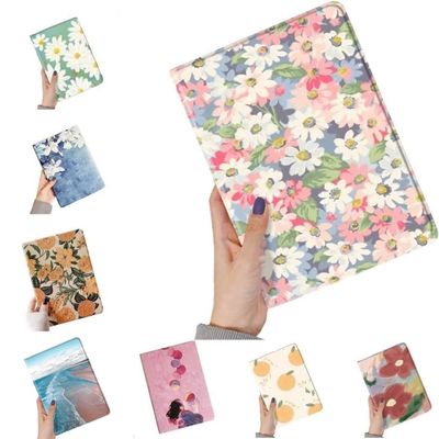 Floral Case for iPad Pro 13 inch (M4) 2024 Case Flower Pattern Cute Slim Leather Folio Smart Cover with Pencil Holder Auto Sleep/Wake,Color D