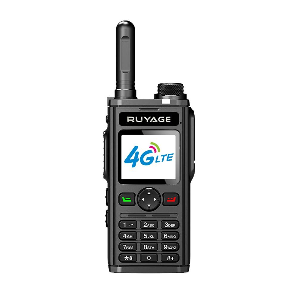 Ruyage RY98 4G Network Radio Walkie Talkies Long Range 100 Miles with PTT Button WiFi Hotspot POC Radios Desktop Charger Push-to-Talk for Zello Android
