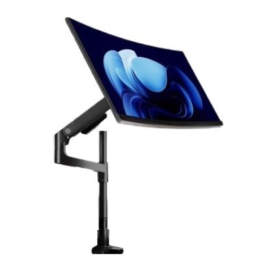 Adjustable Monitor Arm Single Monitor Mount, Heavy Duty Single Monitor Desk Mount Fits 17-49inch Screen, Holds 44.0lb, Gas Spring Adjustable Monitor Arm, VESA Mount 75/100mm Monitor Arm Mount(Black)