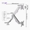 Adjustable Monitor Arm Single Monitor Arm Fits 17-30" Screens within 19.8 lbs, Adjustable Gas Spring Monitor Desk Mount with C-Clamp & Grommet Base, Max VESA 100x100mm Monitor Arm Mount(Black) view 2