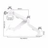 Adjustable Monitor Arm Single Monitor Mount, Single Monitor Arm Desk Mount, Fully Adjustable Gas Spring Monitor Arm Fits 17-30" Flat/Curved Monitors within 19.8 lbs Monitor Arm Mount(Black) view 2