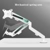 Adjustable Monitor Arm Single Monitor Mount, Single Monitor Arm Desk Mount, Fully Adjustable Gas Spring Monitor Arm Fits 17-30" Flat/Curved Monitors within 19.8 lbs Monitor Arm Mount(Black) view 3