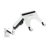 Adjustable Monitor Arm Wall Mount Monitor Arm with Laptop Tray, Aluminum Gas Spring Full Motion Laptop Mount Arm Fits Max 32 inch, 19.8 lbs Screens/ 10-17" Laptop Monitor Arm Mount(White) view 1