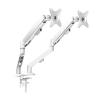 Adjustable Monitor Arm Dual Monitor Mount for Most 17-30 Inch Srceens, Each Arm Holds Max 19.8lbs, Height-Adjustable Gas Spring Dual Monitor Stand with VESA 75mm or 100mm Monitor Arm Mount(White) view 1