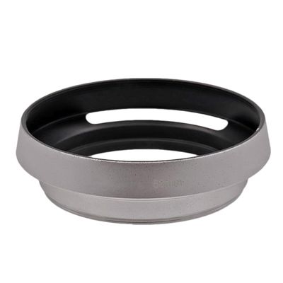 35 37 39 40.5 43 46 49 52 55 58 62 67 72 77 82mm Vented Lens Hood Metal Hollow Lens Hood Screw in Curved Vented Lens Hood Shade (58mm,Silver)