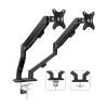 Adjustable Monitor Arm Dual Monitor Mount for Most 17-30 Inch Srceens, Each Arm Holds Max 19.8lbs, Height-Adjustable Gas Spring Dual Monitor Stand with VESA 75mm or 100mm Monitor Arm Mount(Black) view 1