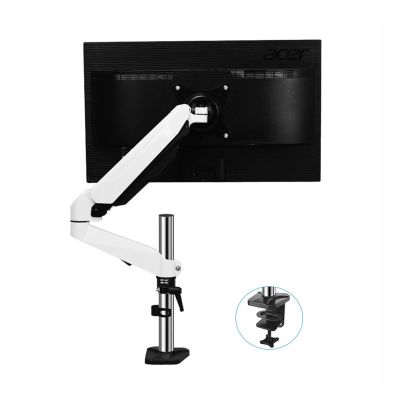 Adjustable Monitor Arm Single Monitor Mount, Adjustable Monitor Arm Desk Mount, Full Motion Monitor Arm with C-clamp and Cable Management, Fits 15"-32" Screen, Holds 17.6lb Monitor Arm Mount(200mm)