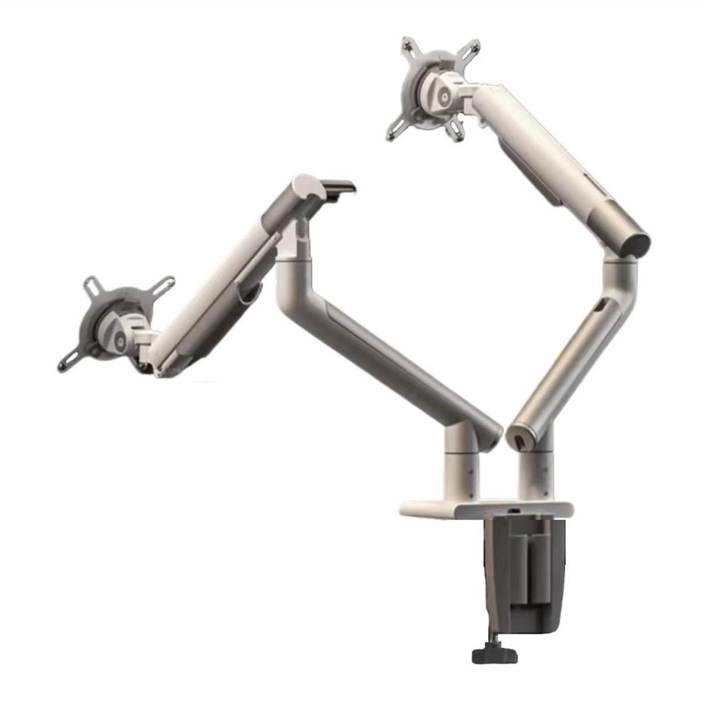 Adjustable Monitor Arm 17-32 inch Dual Monitor Mount Arm, Height Adjustable Mechanical Spring Dual Monitor Stand with 2 USB Port, Dual Monitor Desk Mount for VESA 75/100mm Monitor Arm Mount