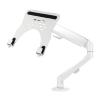 Adjustable Monitor Arm Laptop Arm Mount for Desk Holds 4.4-19.8lbs, 2 in 1 Adjustable Gas Spring Arm Single Monitor Desk Mount with Tray for 17"-30" Screens or 10"-16" Laptops Monitor Arm Mount(White) view 1