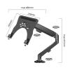 Adjustable Monitor Arm Laptop Arm Mount for Desk Holds 4.4-19.8lbs, 2 in 1 Adjustable Gas Spring Arm Single Monitor Desk Mount with Tray for 17"-30" Screens or 10"-16" Laptops Monitor Arm Mount(White) view 2