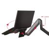 Adjustable Monitor Arm Laptop Arm Mount for Desk Holds 4.4-19.8lbs, 2 in 1 Adjustable Gas Spring Arm Single Monitor Desk Mount with Tray for 17"-30" Screens or 10"-16" Laptops Monitor Arm Mount(White) view 3