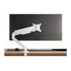 Adjustable Monitor Arm Single Monitor Desk Mount, 17-32 Inch Gas Spring Monitor Arm, Fully Adjustable Single Monitor Mount with Clamp and Grommet Base, Holds up to 22.0lbs Monitor Arm Mount(White) view 1
