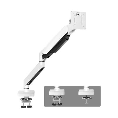 Adjustable Monitor Arm Single Monitor Desk Mount, Heavy Duty Monitor Arm for 17-49 inch Screens up to 33lbs, Fully Adjustable Ultrawide Single Monitor Mount, VESA 75/100mm Monitor Arm Mount(White)