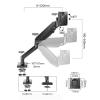 Adjustable Monitor Arm Single Monitor Desk Mount, Heavy Duty Monitor Arm for 17-49 inch Screens up to 33lbs, Fully Adjustable Ultrawide Single Monitor Mount, VESA 75/100mm Monitor Arm Mount(White) view 2