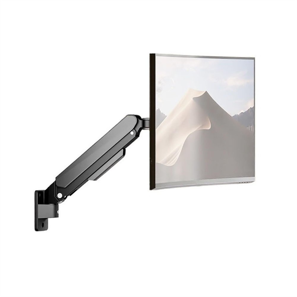 Adjustable Monitor Arm Single Monitor Wall Mount for Max 32 Inch, 4.4-19.8lbs Screens, Fully Adjustable Gas Spring Monitor Arm Wall Mounted Monitor Holder with VESA 75/100mm Monitor Arm Mount