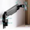 Adjustable Monitor Arm Single Monitor Wall Mount for Max 32 Inch, 4.4-19.8lbs Screens, Fully Adjustable Gas Spring Monitor Arm Wall Mounted Monitor Holder with VESA 75/100mm Monitor Arm Mount view 3
