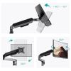 Adjustable Monitor Arm Single Monitor Wall Mount for Max 32 Inch, 4.4-19.8lbs Screens, Fully Adjustable Gas Spring Monitor Arm Wall Mounted Monitor Holder with VESA 75/100mm Monitor Arm Mount view 4