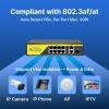 1000 Mbps Hiseeu PoE Switch w/8 PoE+ Ports 2 Ethernet Uplink Ports, 802.3 af/at, 100Mbps, Unmanaged Plug & Play, 120W, AI Watchdog, 250m (820 FT), Noiseless/ Compact & Sturdy Metal Case/ Desktop view 2