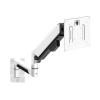 Adjustable Monitor Arm Aluminum Single Monitor Wall Mount, Full Motion Pneumatic Spring Monitor Mount Arm for Screens up to 32 inches and 19.8 lbs, Max VESA 100x100 Monitor Arm Mount(White) view 1