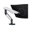 Adjustable Monitor Arm Single Monitor Mount Arm, Supports 17-42" Screens and 33 lbs, Adjustable Gas Spring Mount with 31 RGB Lighting Modes and USB Port, C-Clamp & Grommet Monitor Arm Mount(White) view 1