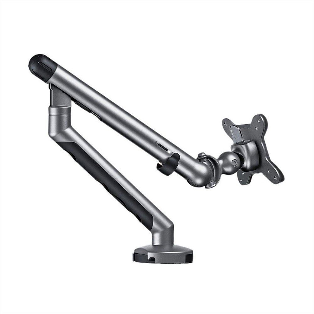 Adjustable Monitor Arm Single Monitor Mount, 13-35 Inch Single Monitor Desk Mount, Aluminum Mechanical Spring Full Motion Monitor Arm Fits up to 22.0lbs, Max VESA 100100mm Monitor Arm Mount(Gun gray)